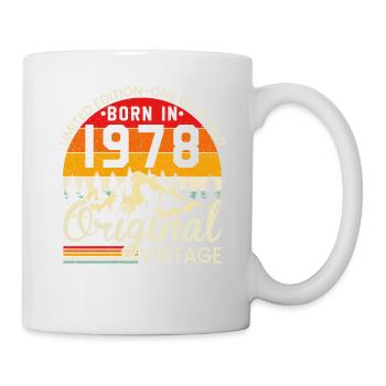 Einzigartig in seiner Art geboren 1978 Original Jahrgang - Tasse - Weiß - Rechts
