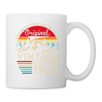 Original vintage established in 1945 anniversary - Mug - white - Right