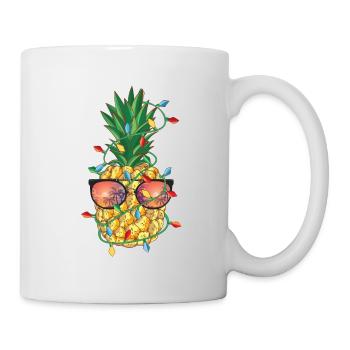 Christmas Fruit Pineapple Holiday Outfit X-Mas - Mug - white - Right