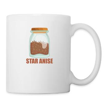 Star Anise Gewürz Geschmack Essen Kochen - Tasse - Weiß - Rechts
