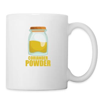 Coriander Powder Gewürz Geschmack Kochen - Tasse - Weiß - Rechts