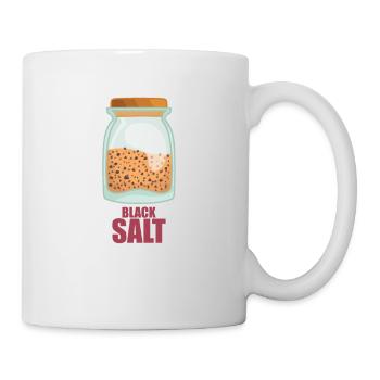 Black Salt Gewürz Geschmack Essen Kochen - Tasse - Weiß - Rechts
