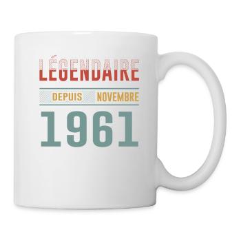 Légendaire Depuis Novembre 1961 Anniversaire - Mug blanc - blanc - Droite