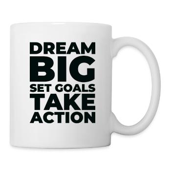 Objectif Vie Citations Message positif Motivant - Mug blanc - blanc - Droite