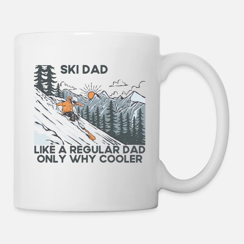 Ski Dad Funny Cute Winter Skiing - Tasse - Weiß