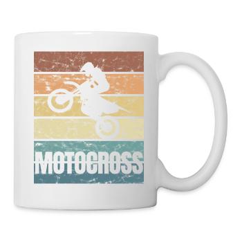 Motorsport Motorrad Motorcross Jump - Tasse - Weiß - Rechts