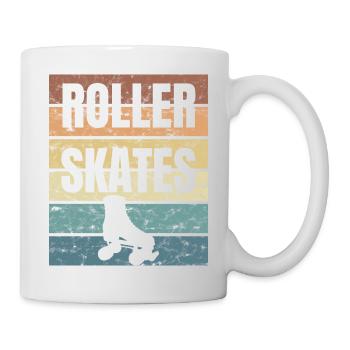 Les patineurs vont à Roller Skate Crunge Effect - Mug blanc - blanc - Droite
