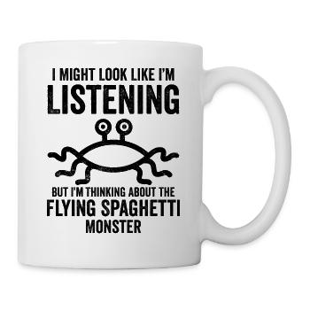 Fliegendes Spaghettimonster FSM - Tasse - Weiß - Rechts