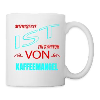 bday montag koffein zitat kaffeekanne müdigkeit - Tasse - Weiß - Rechts