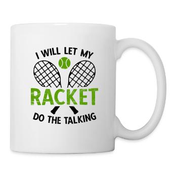 Tennisplatz Spruch Für Tennis - Tasse - Weiß - Rechts