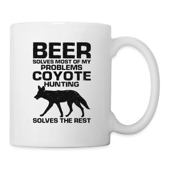 Conception de chasseur de coyote pour la chasse au coyote - Mug blanc - blanc - Droite