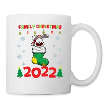 Noël en famille 2022 Drôle d’amoureux de Noël assorti - Mug blanc - blanc - Droite