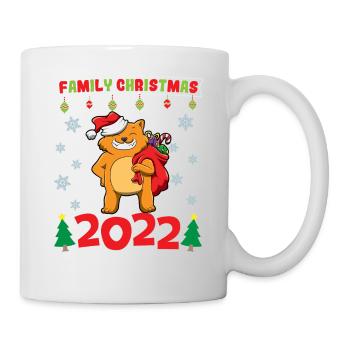 Noël en famille 2022 Drôle d’amoureux de Noël assorti - Mug blanc - blanc - Droite