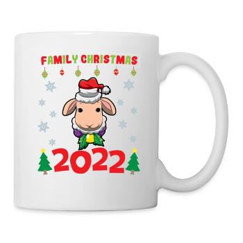 Noël en famille 2022 Drôle d’amoureux de Noël assorti - Mug blanc - blanc - Droite