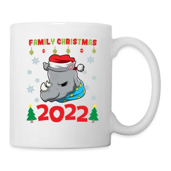 Noël en famille 2022 Drôle d’amoureux de Noël assorti - Mug blanc - blanc - Droite