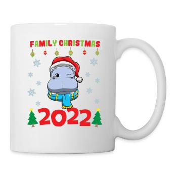 Noël en famille 2022 Drôle d’amoureux de Noël assorti - Mug blanc - blanc - Droite