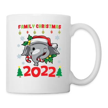 Noël en famille 2022 Drôle d’amoureux de Noël assorti - Mug blanc - blanc - Droite