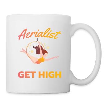 Aerial acrobats know how to get up. - Mug - white - Right