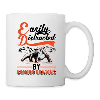 Easily distracted by Komodo Dragons Monitor - Mug - white - Right