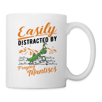 Gottesanbeterin Praying Mantis Fangschrecke - Tasse - Weiß - Rechts
