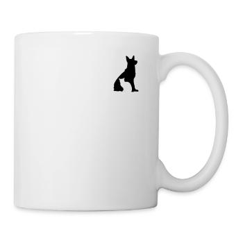 Dog & Cat Silhouette - Dog Owner Dog Lover Cat Lov - Tasse - Weiß - Rechts