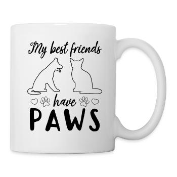 My Best Friends Have Paws - Dog Owner Cat Lover Do - Tasse - Weiß - Rechts