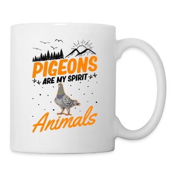 Les pigeons sont mes animaux spirituels Pigeonnier pigeonnier pigeon - Mug blanc - blanc - Droite