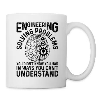 Engineer Engineering Gear Brain Technician Engine - Mug - white - Right