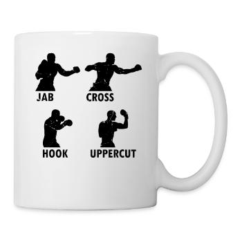Boxing Jab Cross Hook Uppercut Boxing Martial Arts - Mug - white - Right