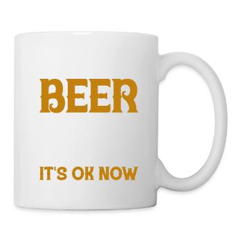 J’ai sauvé une bière ce soir, elle était coincée dans une bouteille 2 - Mug blanc - blanc - Droite