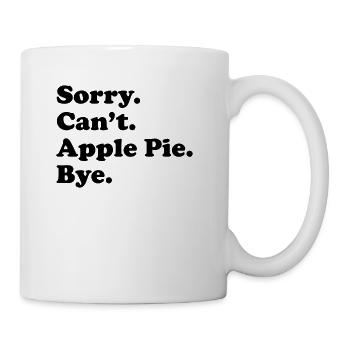 Sorry Can’t Bye - Tarte aux pommes - Mug blanc - blanc - Droite