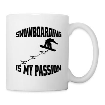 Snowboard slogan winter sports snowboarders - Mug - white - Right