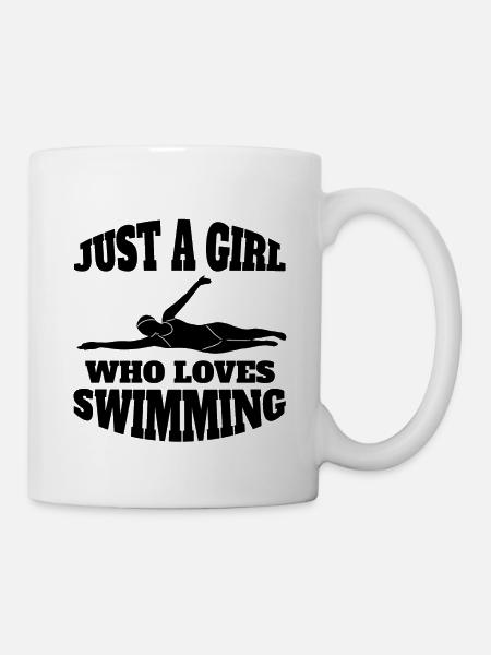 Nageuse Femme Nageuses Filles Natation Femmes - Mug blanc - blanc