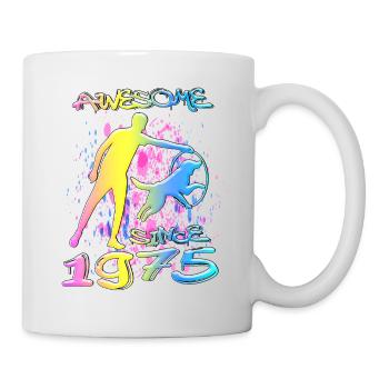 Génial depuis 1975. Agilité, Hundetraining - Mug blanc - blanc - Droite