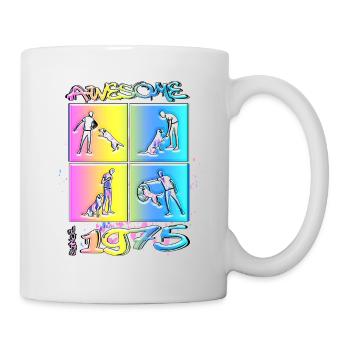 Génial depuis 1975. Agilité, Hundetraining - Mug blanc - blanc - Droite