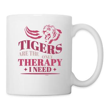 Les tigres sont la thérapie dont j’ai besoin - Mug blanc - blanc - Droite