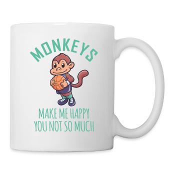 Basketball Ape Chimpanzee Sport - Mug - white - Right