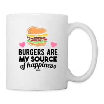 Hamburger Fast Food grillen lecker - Tasse - Weiß - Rechts