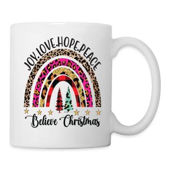 Joie Amour Espoir Paix Croire Noël - Mug blanc - blanc - Droite