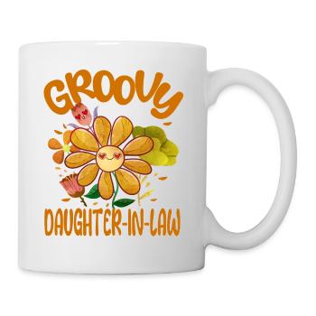 Groovy belle-fille famille assortie vintage - Mug blanc - blanc - Droite