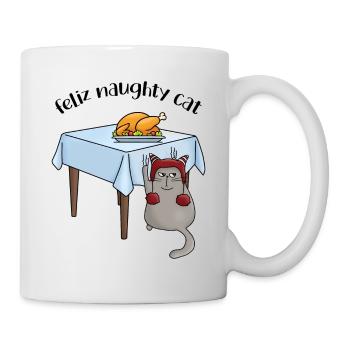 Christmas Funny Cat Christmas Tree Cat - Mug - white - Right