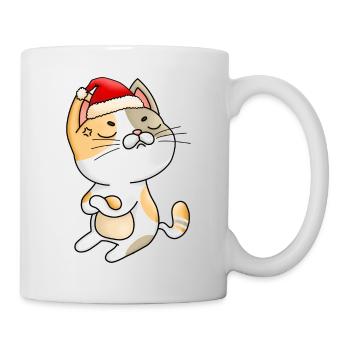 Christmas Funny Cat Christmas Tree Cat - Mug - white - Right