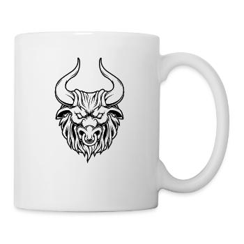 Kopf des Minotaurus - Tasse - Weiß - Rechts