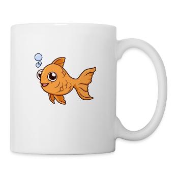 Kawaii Goldfisch - Tasse - Weiß - Rechts