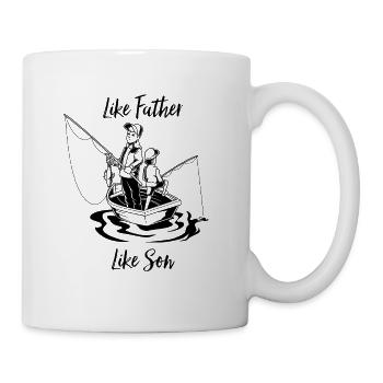 Real anglers - father and son - Mug - white - Right