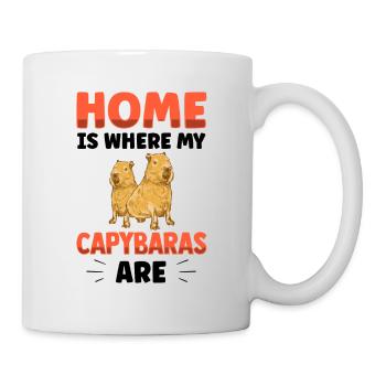 Zuhause ist wo mein Capybara ist Capybaras - Tasse - Weiß - Rechts