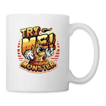 Essayez-moi! Le monstre aime la pizza - Mug blanc - blanc - Droite