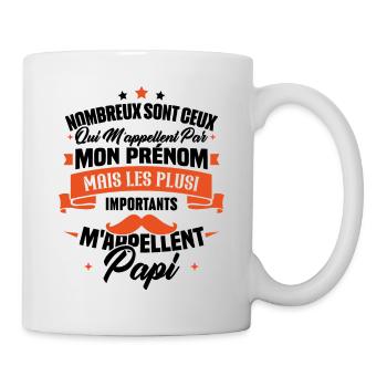Les plus importants mappellent papi / Cadeau papi - Mug blanc - blanc - Droite