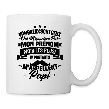 Les plus importants mappellent papi / Cadeau papi - Mug blanc - blanc - Droite