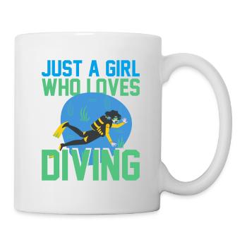 JUST A GIRL WHO LOVES DIVING - Mug - white - Right